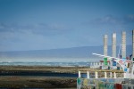 Strong winds in Strait of Magellan