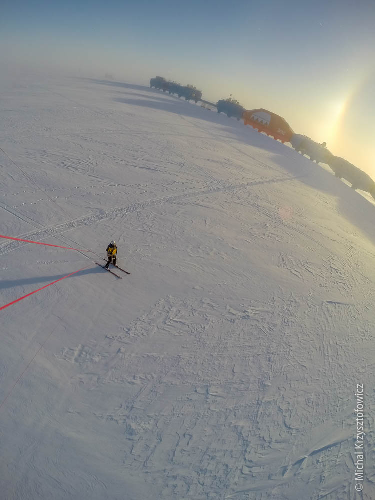Kite Skiing near Halley VI Station